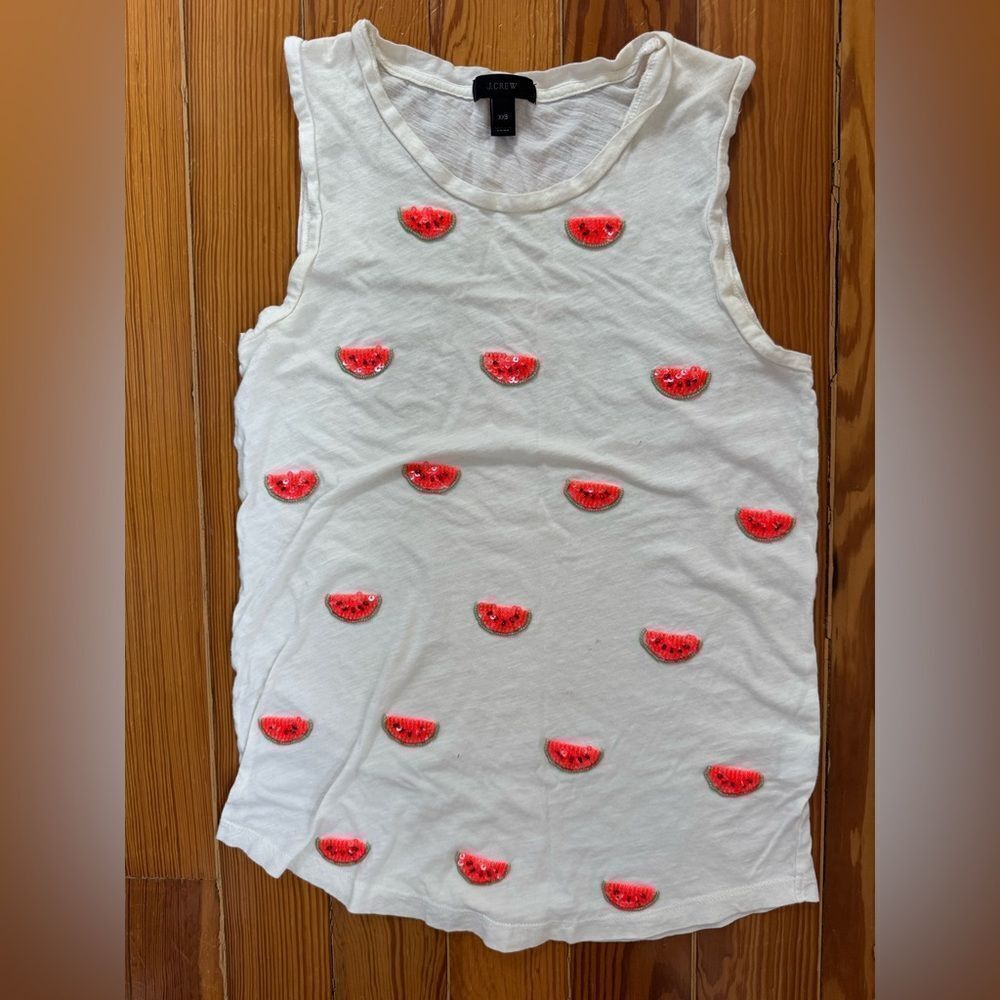 J Crew Watermelon Sequined Tank
